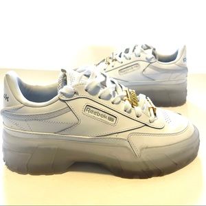 Reebok Club C CARDI B Women Sneaker Shoe Limited Edition White and Gold GX0038